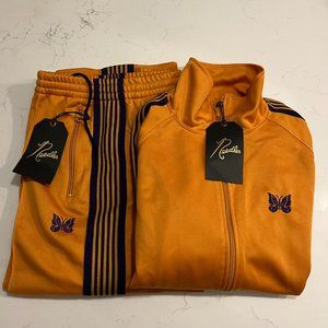 NEW NEEDLES Track Jacket SIZE L & Pants SIZE L Setup Gold X Purple